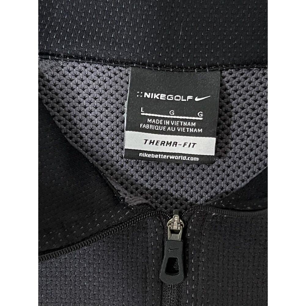 Nike Therma-Fit 1/4‎ Zip Black Thermal Men’s Large #241 Golf Rock Golf Club - Picture 5 of 5